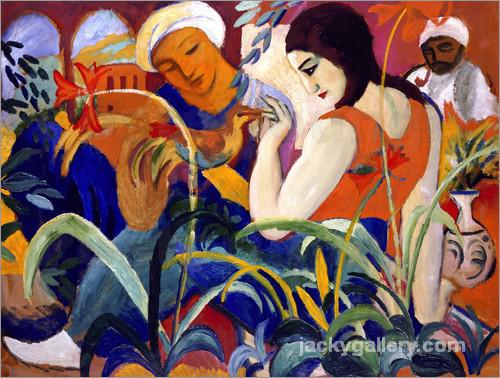 Oriental women, August Macke painting